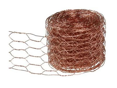 The picture shows copper hexagonal wire mesh roll which width is narrow.