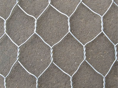 Hexagonal mesh with galvanizing first and then weaving.